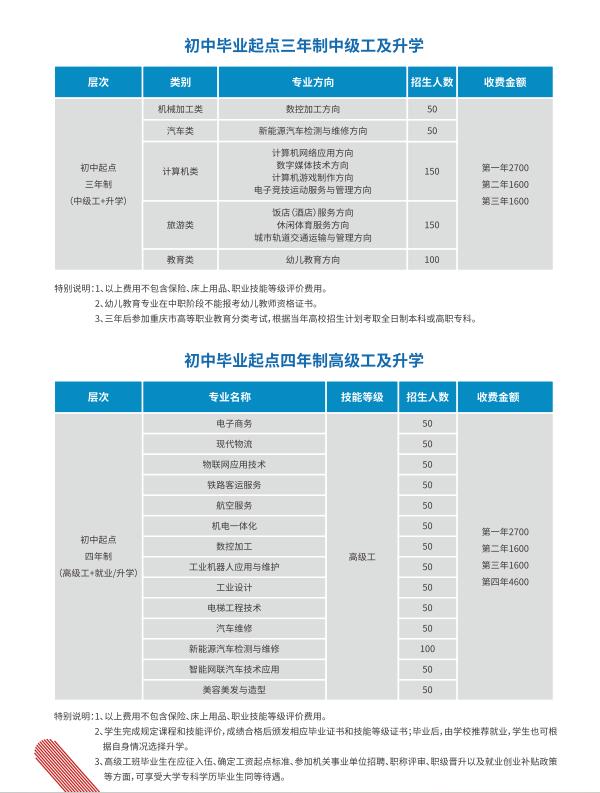 新发布！2024年重庆市机械高级技工学校招生简章