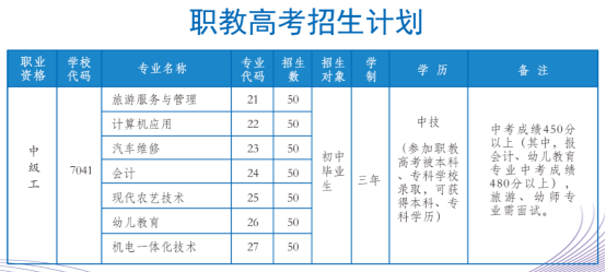 职教高考计划