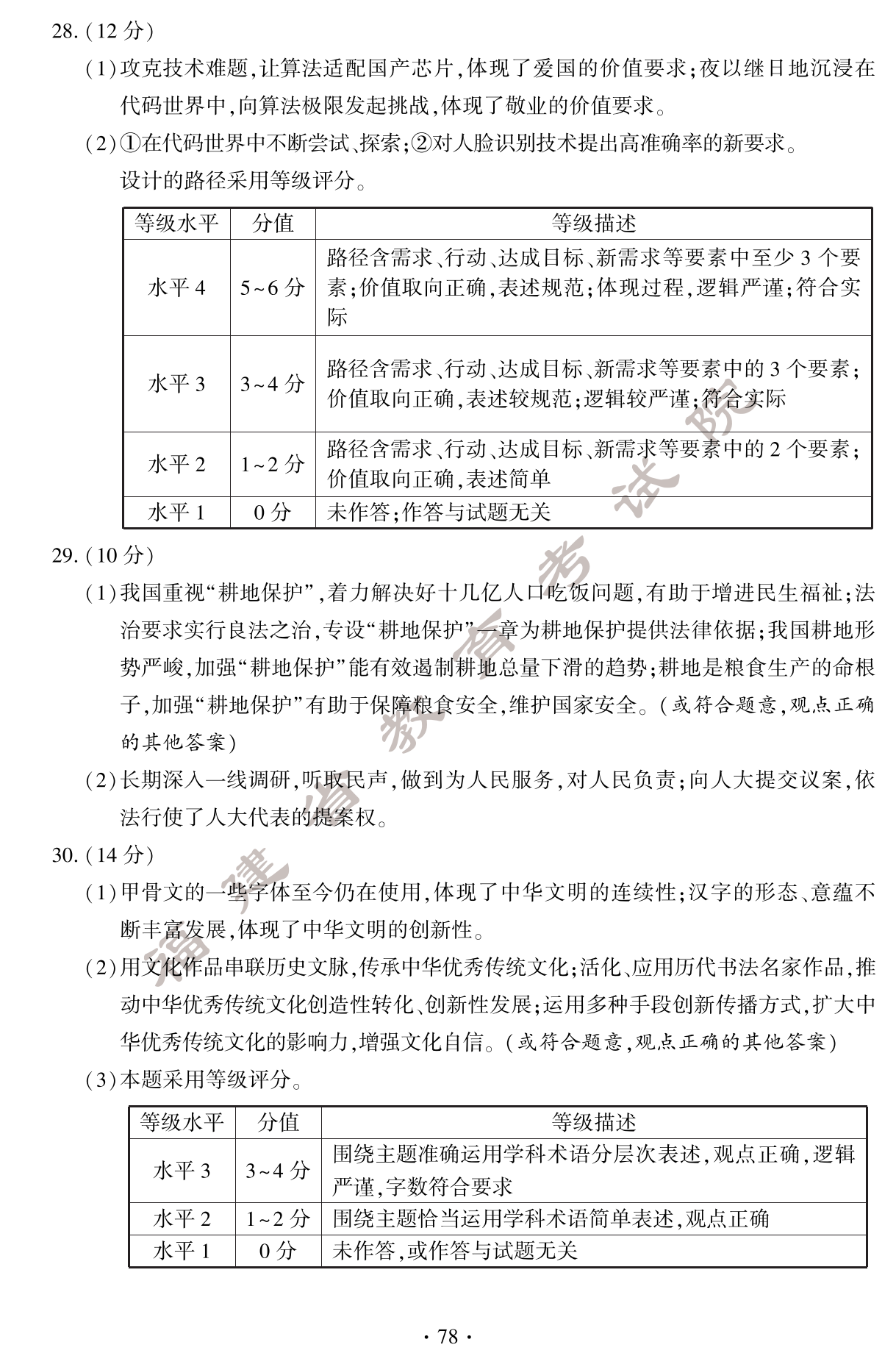 必看！2024年福建中考道德与法治真题试卷（含答案）