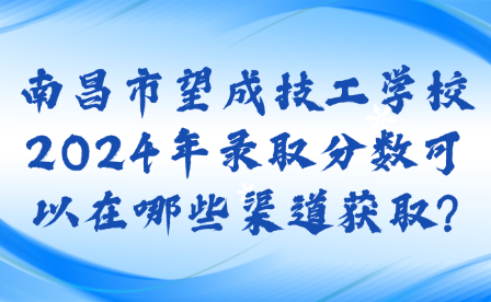 南昌市望成技工学校2024年录取分数可以在哪些渠道获取?