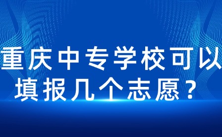 重庆中专学校可以填报几个志愿？