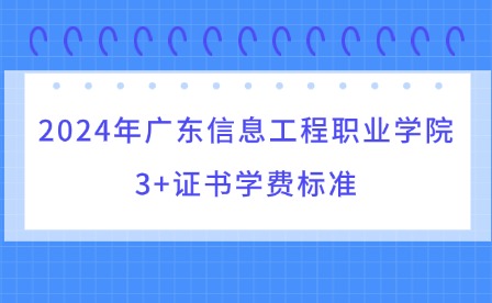 2024年广东信息工程职业学院3+证书学费标准