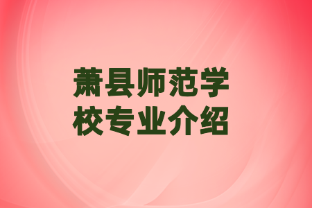 萧县师范学校专业介绍